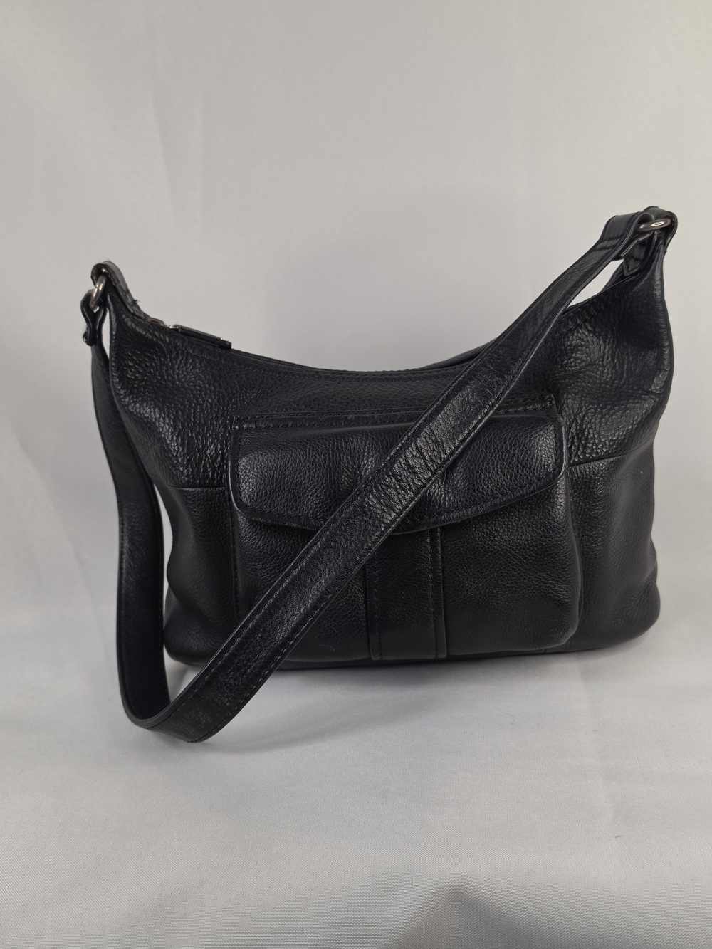 Fossil American Classic Black Pebbled Leather Hobo 75082